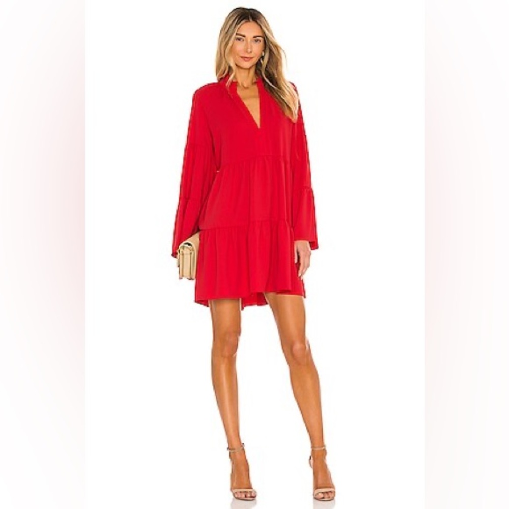Amanda Uprichard - Alexis Dress in Lipstick - size small